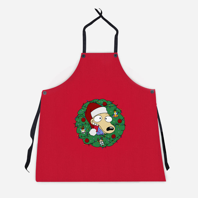 Rockoing Around The Christmas Tree-Unisex-Kitchen-Apron-Alexhefe