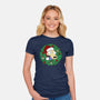 Rockoing Around The Christmas Tree-Womens-Fitted-Tee-Alexhefe