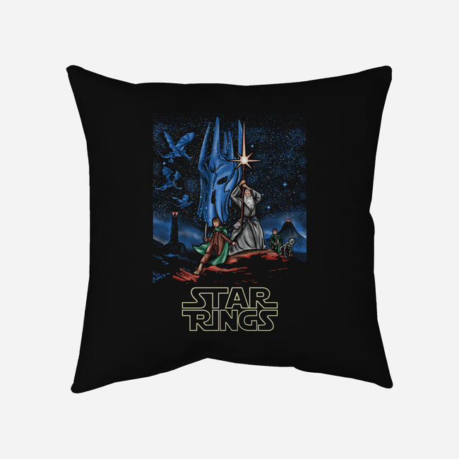 Star Rings-None-Removable Cover w Insert-Throw Pillow-NMdesign