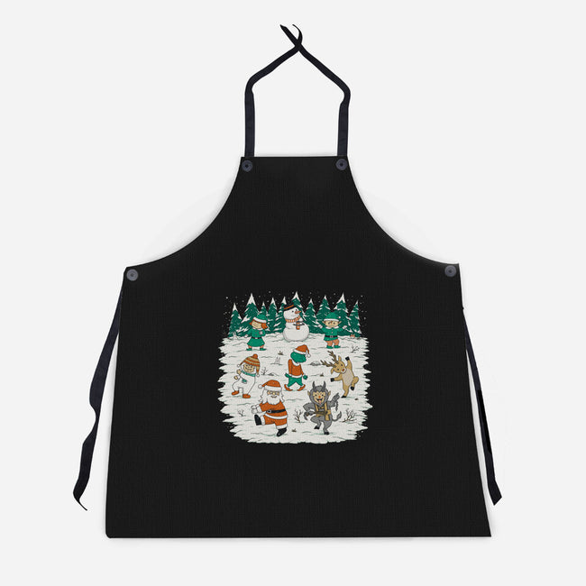 Christmas Dance-Unisex-Kitchen-Apron-pigboom