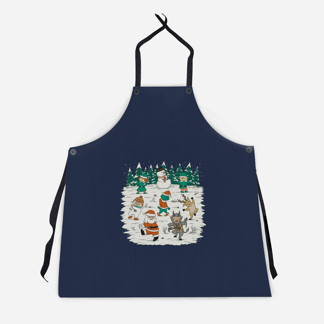 Christmas Dance-Unisex-Kitchen-Apron-pigboom