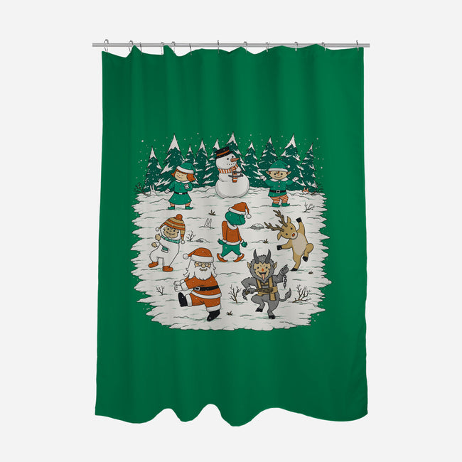 Christmas Dance-None-Polyester-Shower Curtain-pigboom