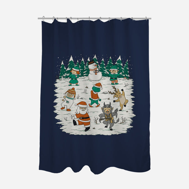 Christmas Dance-None-Polyester-Shower Curtain-pigboom