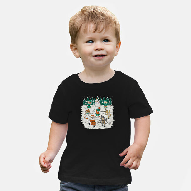 Christmas Dance-Baby-Basic-Tee-pigboom