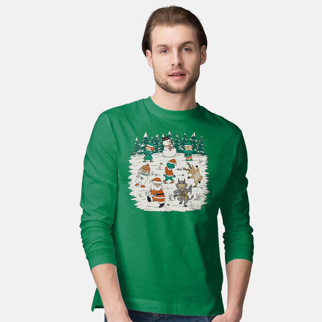 Christmas Dance-Mens-Long Sleeved-Tee-pigboom