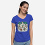 Christmas Dance-Womens-V-Neck-Tee-pigboom