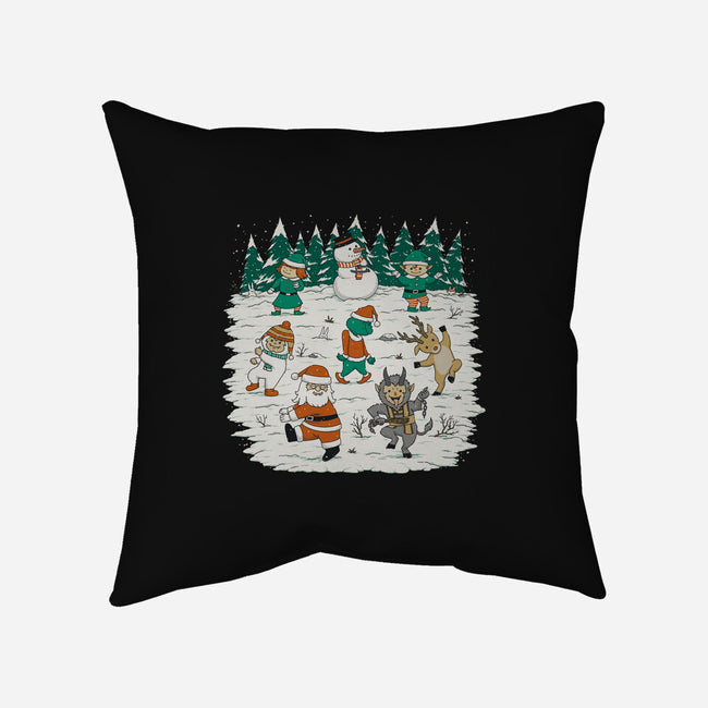 Christmas Dance-None-Removable Cover w Insert-Throw Pillow-pigboom