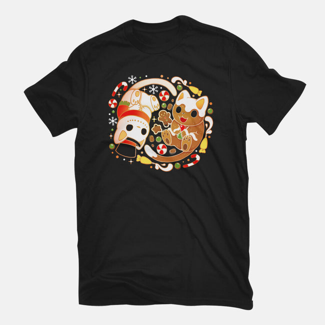 Ginger Snow Cats-Womens-Fitted-Tee-Vallina84