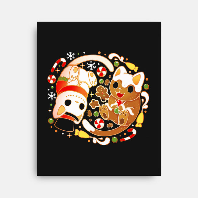 Ginger Snow Cats-None-Stretched-Canvas-Vallina84