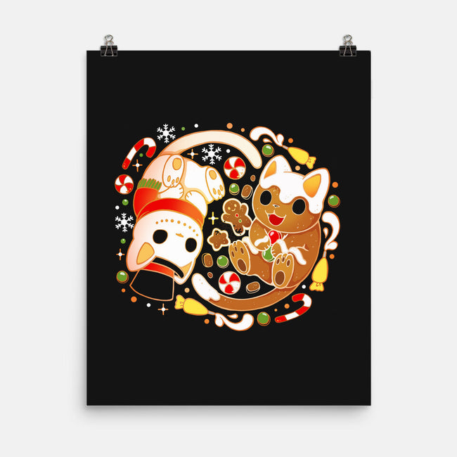 Ginger Snow Cats-None-Matte-Poster-Vallina84