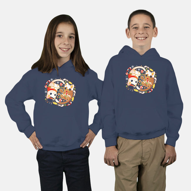 Ginger Snow Cats-Youth-Pullover-Sweatshirt-Vallina84