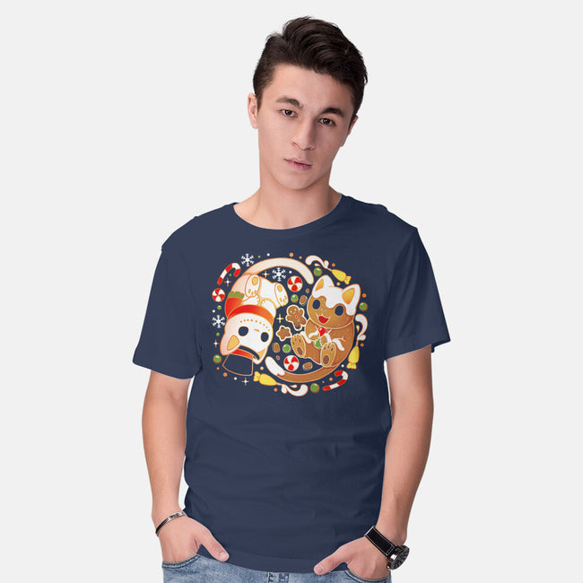 Ginger Snow Cats-Mens-Basic-Tee-Vallina84