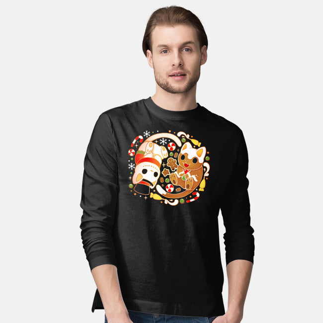 Ginger Snow Cats-Mens-Long Sleeved-Tee-Vallina84