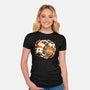 Ginger Snow Cats-Womens-Fitted-Tee-Vallina84