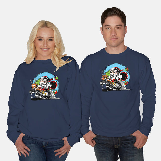 Let's Go Santa-Unisex-Crew Neck-Sweatshirt-joerawks