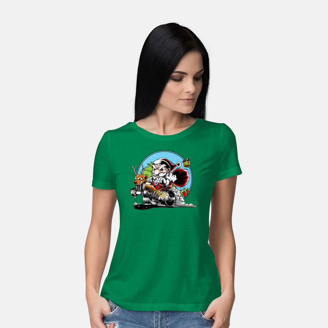 Let's Go Santa-Womens-Basic-Tee-joerawks