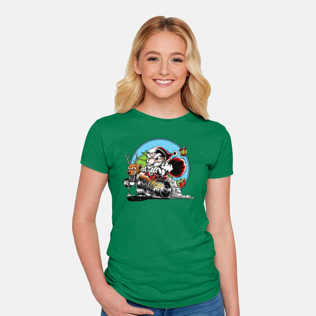 Let's Go Santa-Womens-Fitted-Tee-joerawks