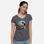 Let's Go Santa-Womens-V-Neck-Tee-joerawks