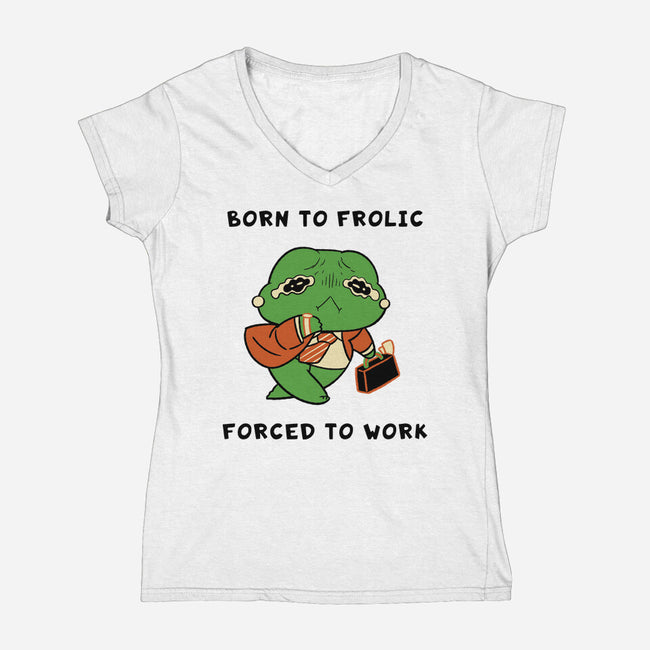 Froglic-Womens-V-Neck-Tee-naomori