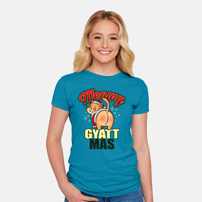 Meowy Gyattmas-Womens-Fitted-Tee-Boggs Nicolas