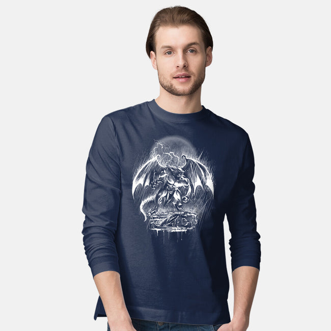 Gargoyle City-Mens-Long Sleeved-Tee-zascanauta