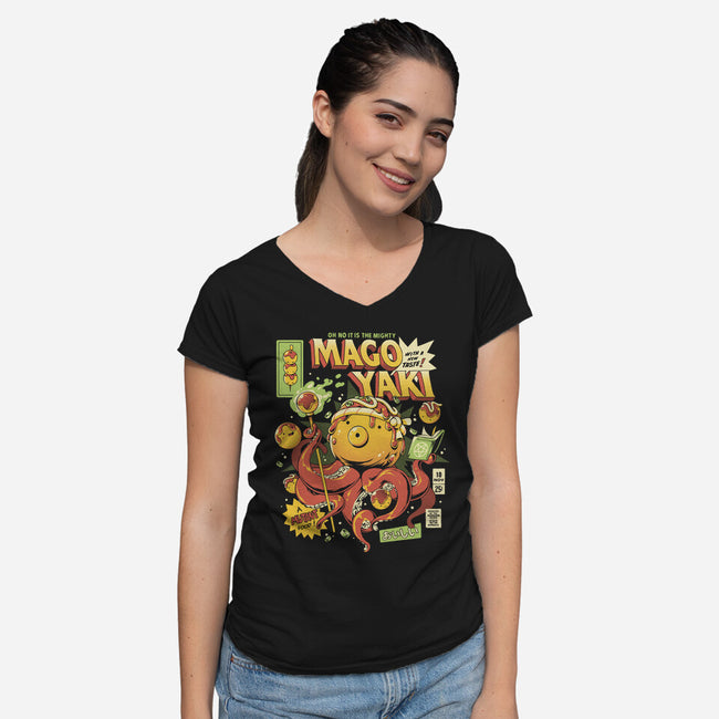 Magoyaki-Womens-V-Neck-Tee-ilustrata