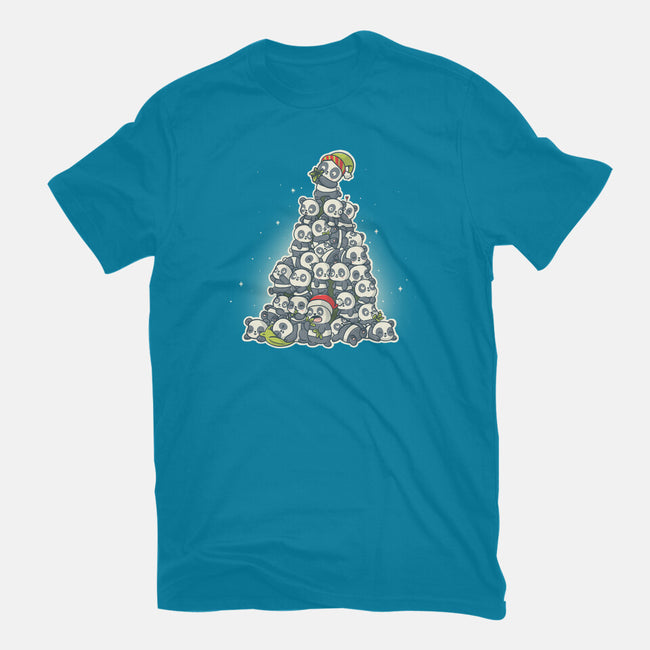 Panda Christmas-Unisex-Basic-Tee-Freecheese