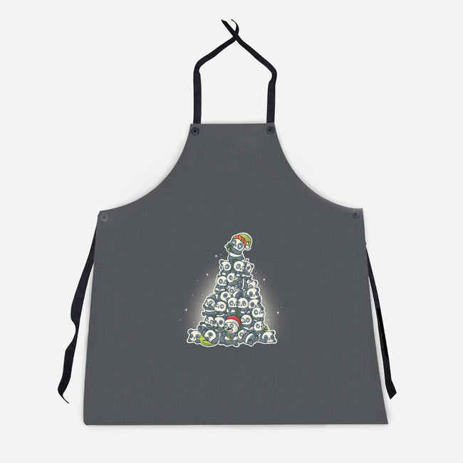 Panda Christmas-Unisex-Kitchen-Apron-Freecheese