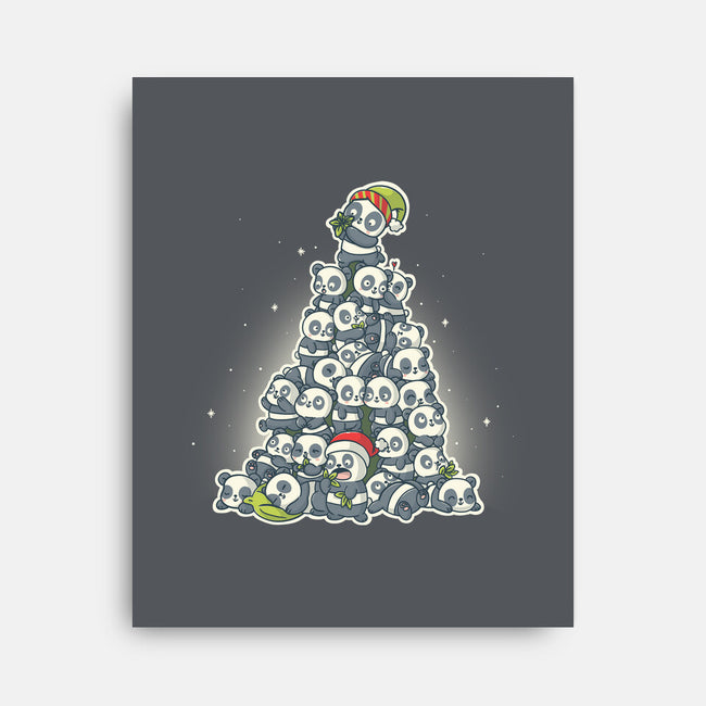 Panda Christmas-None-Stretched-Canvas-Freecheese