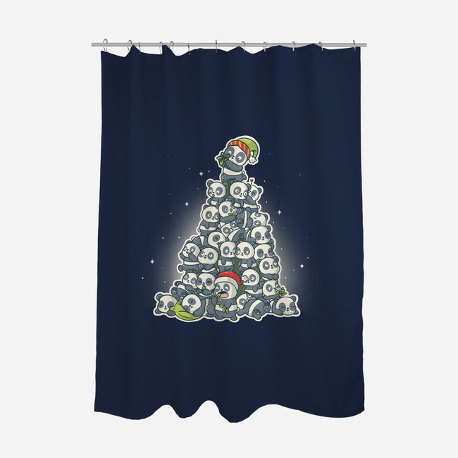 Panda Christmas-None-Polyester-Shower Curtain-Freecheese