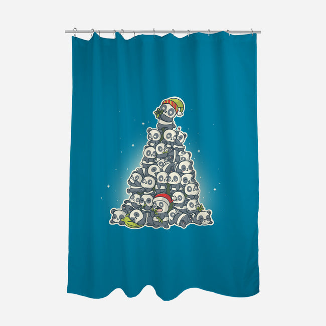 Panda Christmas-None-Polyester-Shower Curtain-Freecheese