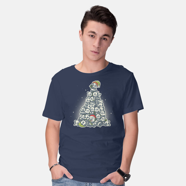 Panda Christmas-Mens-Basic-Tee-Freecheese