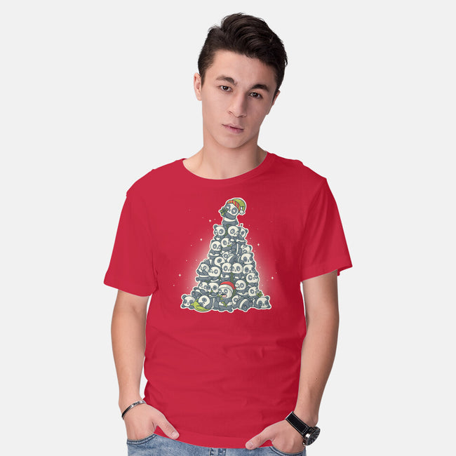 Panda Christmas-Mens-Basic-Tee-Freecheese