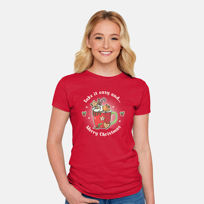 Cozy Christmas-Womens-Fitted-Tee-Freecheese