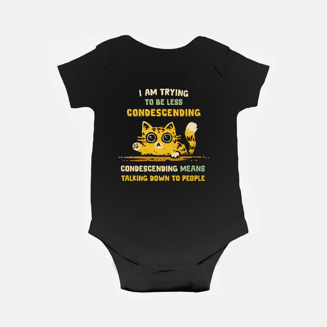 Trying To Be Less Condescending-Baby-Basic-Onesie-kg07