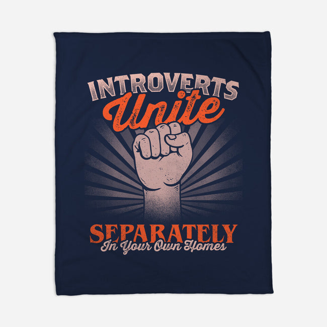 Introverts Unite Separately-None-Fleece-Blanket-koalastudio