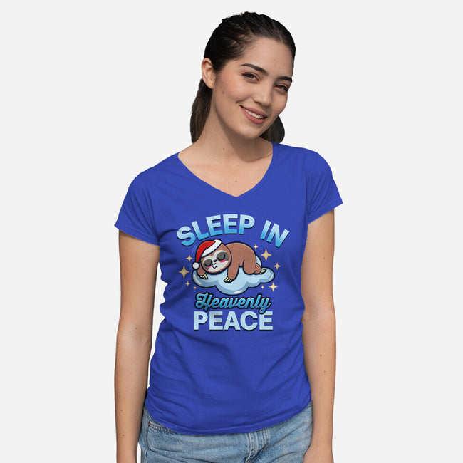 Sleep In Heavenly Peace-Womens-V-Neck-Tee-Boggs Nicolas