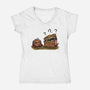 Two Mimics-Womens-V-Neck-Tee-nickzzarto