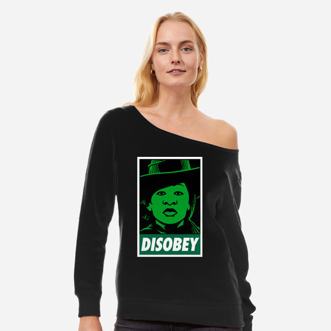 Disobey The Wizard-Womens-Off Shoulder-Sweatshirt-patrickgp