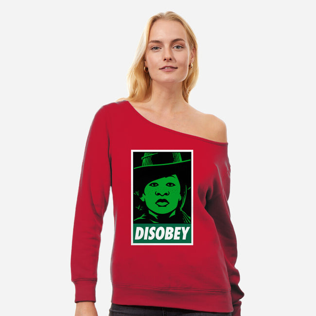 Disobey The Wizard-Womens-Off Shoulder-Sweatshirt-patrickgp