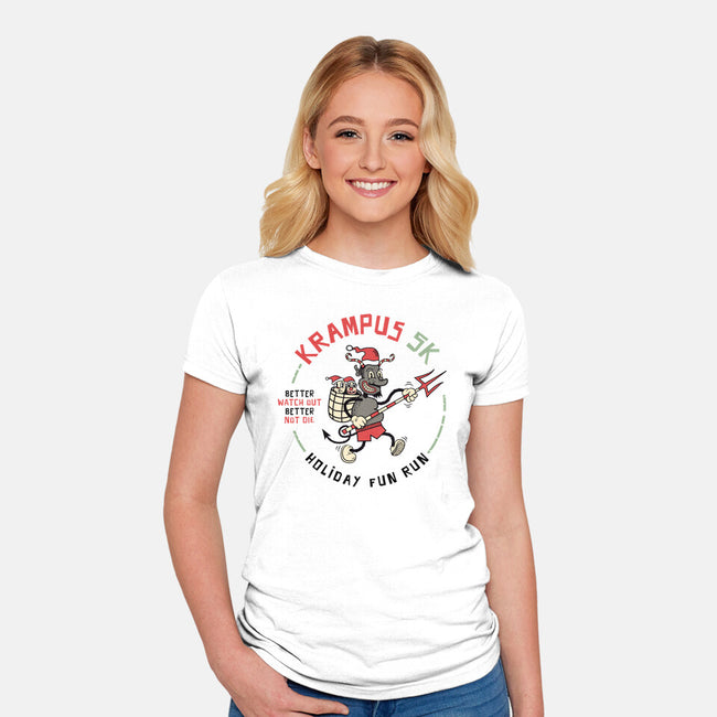 Krampus 5K Fun Run-Womens-Fitted-Tee-hbdesign