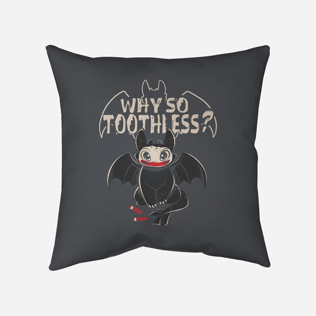 Why So Toothless-None-Removable Cover w Insert-Throw Pillow-yumie