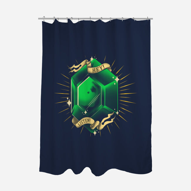 Hey Listen-None-Polyester-Shower Curtain-yumie