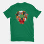 Kittens Christmas Wreath-Unisex-Basic-Tee-Vallina84