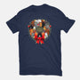 Kittens Christmas Wreath-Mens-Heavyweight-Tee-Vallina84