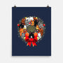 Kittens Christmas Wreath-None-Matte-Poster-Vallina84