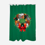 Kittens Christmas Wreath-None-Polyester-Shower Curtain-Vallina84