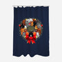 Kittens Christmas Wreath-None-Polyester-Shower Curtain-Vallina84