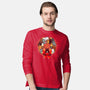 Kittens Christmas Wreath-Mens-Long Sleeved-Tee-Vallina84