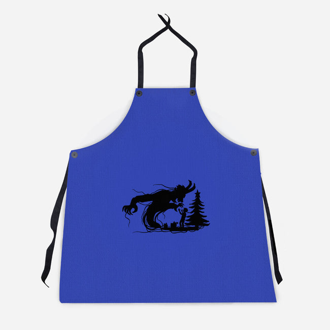 Merry Krampus Night-Unisex-Kitchen-Apron-dalethesk8er